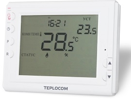 Термостат комнатный TEPLOCOM TS-Prog-2AA/8A (проводной, программируемый)