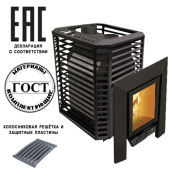 Печь Пегас 16 нерж со стеклом сетка премиум 