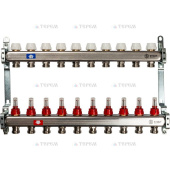 STOUT Коллектор из нержавеющей стали с расходомерами 10 вых.
